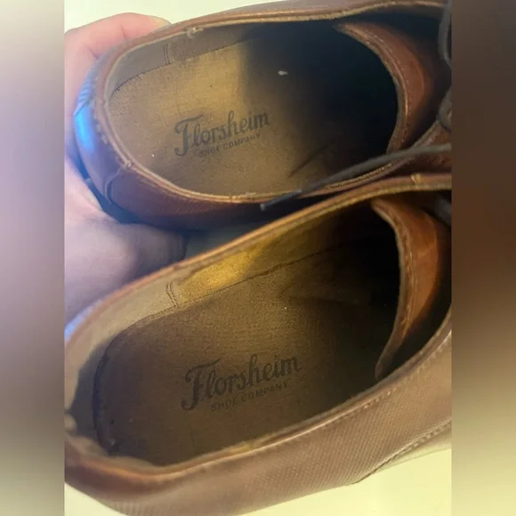 Florsheim Brown Leather Cap Toe Oxford Dress Shoes Size 12 - Picture 2 of 4